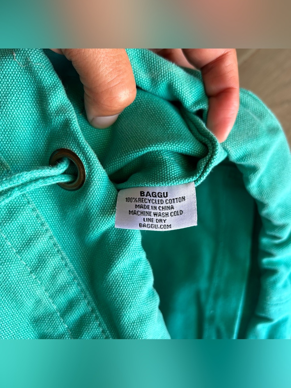 Teal Blue Baggu Canvas Backpack - Picture 6 of 8